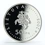 Lithuania 50 litu Bumblebee proof silver coin 2008