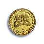 Bulgaria 5 leva Athens Olympic Games Archery PR69 PCGS gold coin 2002