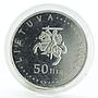 Lithuania 50 litu Bumblebee proof silver coin 2008