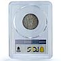 Belgium 1 franc Independence 50th Anniversary KM-38 AU58 PCGS silver coin 1880