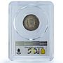 Spain 1 peseta Regular Coinage Child Alfonso KM-706 UNC PCGS silver coin 1900