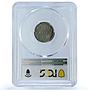 Honduras 1/4 real Republic Coinage Anchor Bee KM-31 MS65 PCGS NiBrass coin 1869