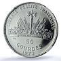 Haiti 50 gourdes Woman with Shell Mark Left KM-104.1 PF 66 NGC silver coin 1973