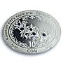 Kyrgyzstan 10 som Berberis KM-96 Flora Flower PF 70 NGC silver coin 2022