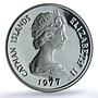 Cayman Islands 25 dollars Queen Mary I KM-16 PF 69 NGC silver coin 1977