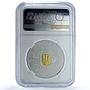 Ukraine 10 hryvnias Constitution KM-1033 Anniversary PF 70 NGC silver coin 2021