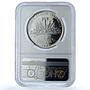 Haiti 50 gourdes Woman with Shell Mark Left KM-104.1 PF 67 NGC silver coin 1973