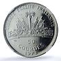 Haiti 50 gourdes Woman with Shell Mark Left KM-104.1 PF 67 NGC silver coin 1973