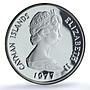 Cayman Islands 25 dollars Queen Anne KM-19 PF 69 NGC silver coin 1977