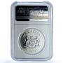 Malaysia 15 ringgit Gaur KM-19 Conservation Fauna Bull MS69 NGC silver coin 1976