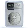 Oman 5 rials White Oryx KM-61 Wildlife Fauna WWF Goat MS 69 NGC silver coin 1976