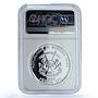 Burkina Faso 1000 francs Poseidon KM-26 Mythology Gods PF69 NGC silver coin 2014