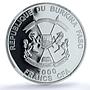 Burkina Faso 1000 francs Poseidon KM-26 Mythology Gods PF69 NGC silver coin 2014