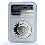 Palau 5 dollars Ounce of Luck KM-189 Flora Clover PF 69 NGC silver coin 2006