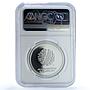 Bangladesh 10 taka Cricket World Cup KM-27 Sports PF 69 NGC silver coin 2011