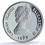 Cayman Islands 25 dollars Queen Victoria KM-20 PF 70 NGC silver coin 1977