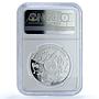 Kyrgyzstan 10 som Eagle Owl KM-61 Wildlife Fauna Bird PF 69 NGC silver coin 2014