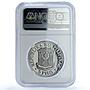 Philippines 5 piso Marcos New Society KM-210.1 PF 70 NGC nickel coin 1977
