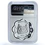 Singapore 5 dollars Year Rabbit Coloured KM-514 Lunar PF 70 NGC silver coin 2023