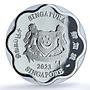 Singapore 5 dollars Year Rabbit Coloured KM-514 Lunar PF 70 NGC silver coin 2023