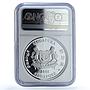 Singapore 10 dollars Year Rat Piedfort KM-272 Mouse PF 69 NGC silver coin 2008