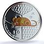 Singapore 10 dollars Year Rat Piedfort KM-272 Mouse PF 69 NGC silver coin 2008