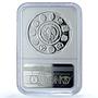 Mexico 5 pesos Cowboy KM-670 Ibero-American Horse PF 69 NGC silver coin 2000