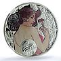 Niue 1 dollar Aquarius KM-505 Mucha Zodiac Signs Art PF 70 NGC silver coin 2010