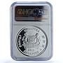 Singapore 10 dollars Year Dragon Piedfort KM-174a PF 69 NGC silver coin 2012
