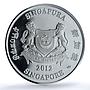 Singapore 10 dollars Year Dragon Piedfort KM-174a PF 69 NGC silver coin 2012