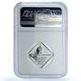 Sri Lanka 100 rupees Asian Games KM-152 Lion Elephant PF 69 NGC silver coin 1991