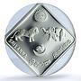 Sri Lanka 100 rupees Asian Games KM-152 Lion Elephant PF 69 NGC silver coin 1991