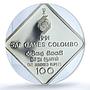 Sri Lanka 100 rupees Asian Games KM-152 Lion Elephant PF 69 NGC silver coin 1991