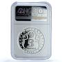 Tajikistan 3 somoni Kulyab City KM-20 Anniversary PF 69 NGC silver coin 2006