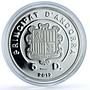 Andorra 5 diners Capercaillie Hologram KM-333 Fauna Bird proof silver coin 2012