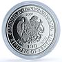 Armenia 100 dram Shoveler Duck KM-136 Wildlife Fauna Bird proof silver coin 2007