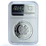 Armenia 100 dram Hedgehog KM-120 Wildlife Fauna PF 69 NGC silver coin 2006