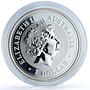 Australia 1 dollar Year of Dragon Gilt KM-424 Lunar Series 1 silver coin 2000