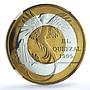 Guatemala 10 quetzales Quetzal RE X#2c.1 Bird Tower PF 67 NGC trimetal coin 1995
