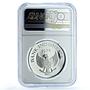 Indonesia 2000 rupiah Javan Tiger KM-39a Fauna Cat PF 69 NGC silver coin 1974