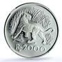 Indonesia 2000 rupiah Javan Tiger KM-39a Fauna Cat PF 69 NGC silver coin 1974