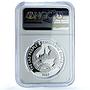 Laos 15000 kip Year Pig Fortune KM-148 Lunar Calendar PF 70 NGC silver coin 2007
