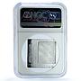 Latvia 5 euros White Book KM-160 Literature Child PF 68 NGC silver coin 2014