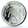 Philippines 200 piso Mindoro Buffalo KM-248 WWF Bull PF 69 NGC silver coin 1987