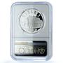 Romania 10 lei Lucia Sturdza Bulandra KM-322 Theatre PF 70 NGC silver coin 2013