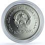 Vietnam 100 dong Football EURO Cup Germany KM-26 Sports Players silver coin 1988