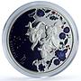 Niue 1 dollar Capricorn Coloured Zodiac Signs Goat proof silver coin 2019