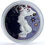 Niue 1 dollar Aquarius Coloured Zodiac Signs proof silver coin 2019
