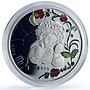 Niue 1 dollar Virgo Coloured Zodiac Signs Woman proof silver coin 2019