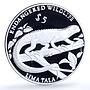 Tokelau 5 tala Emo Skink KM-17 Wildlife Fauna Lizard proof silver coin 1995